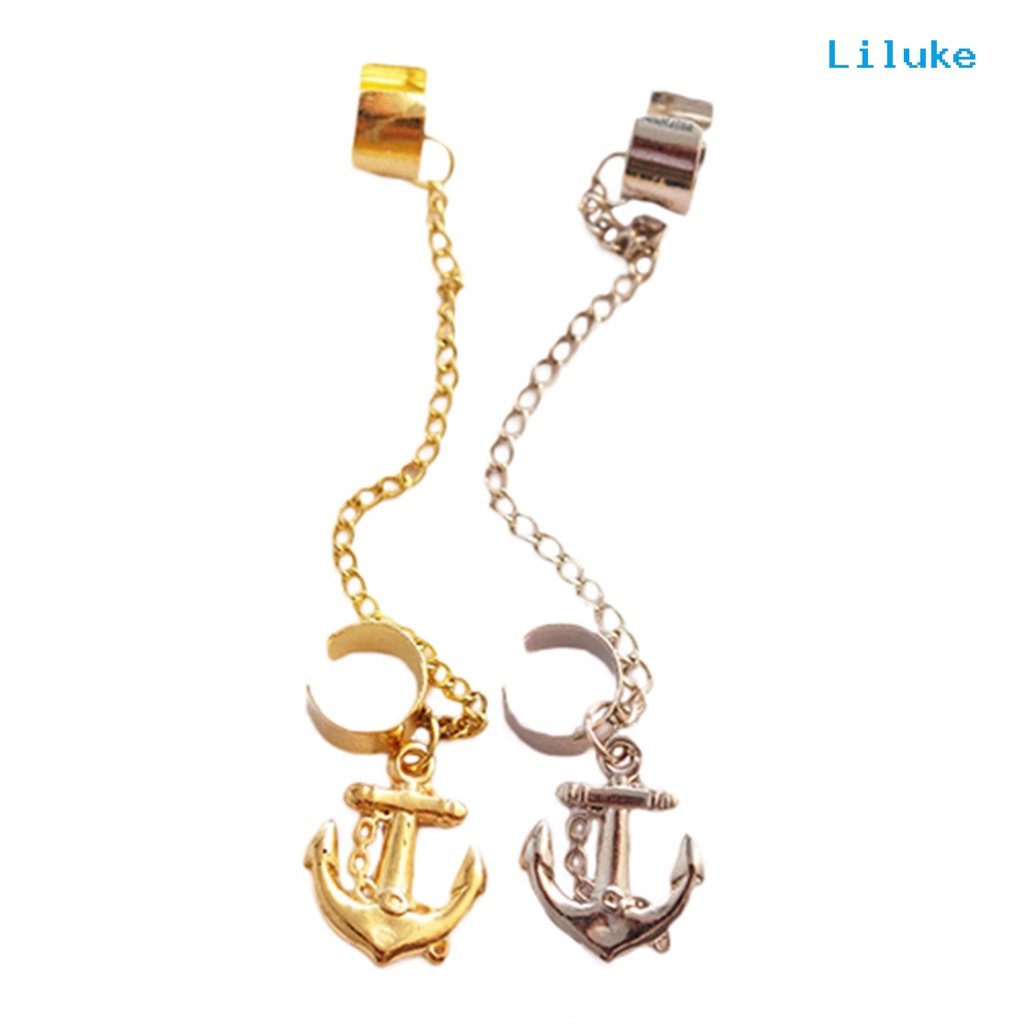 Đôi Khuyên KẹP Tai HìNh Mỏ Neo PhốI Tua Rua ThờI Trang Cho Nữ