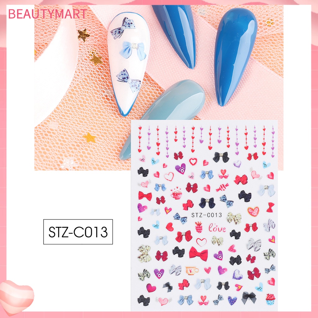 Miếng Dán Trang Trí Móng Tay Hình Trái Tim Dễ Thương Dành Cho Cặp Đôi