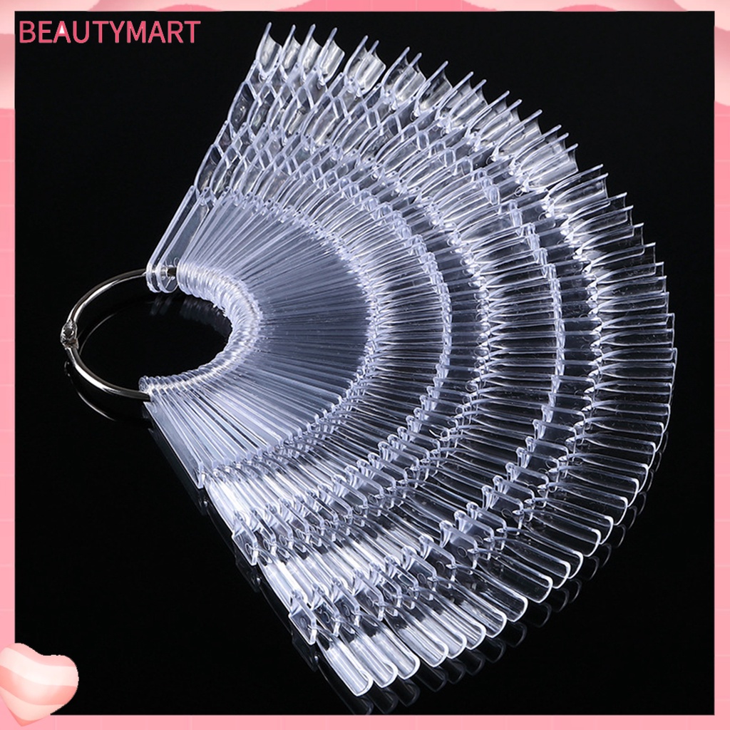 Bộ 50 Bảng Trưng Bày Móng Tay Giả Trong Suốt Hình Quạt Dễ Sử Dụng Thân Thiện Với Môi Trường
