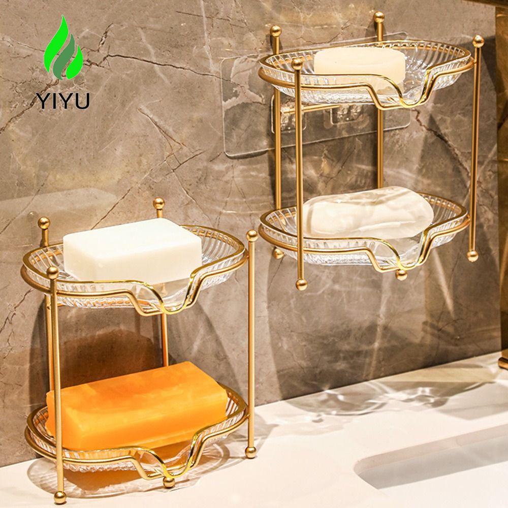 YIYU Khay Đựng Xà Phòng Tự Đứng 1 Ngăn Cho Nhà Tắm