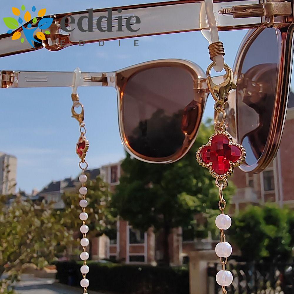 Dây Đeo Mắt Kính 26Eddie Bằng Kim Loại Chống Thất Lạc Hình Cỏ Bốn Lá|Dây Đeo Khẩu Trang Nhiều Màu Sắc|Dây Chuỗi Hạt Đeo Mắt Kính Nhiều Màu Sắc Cá Tính