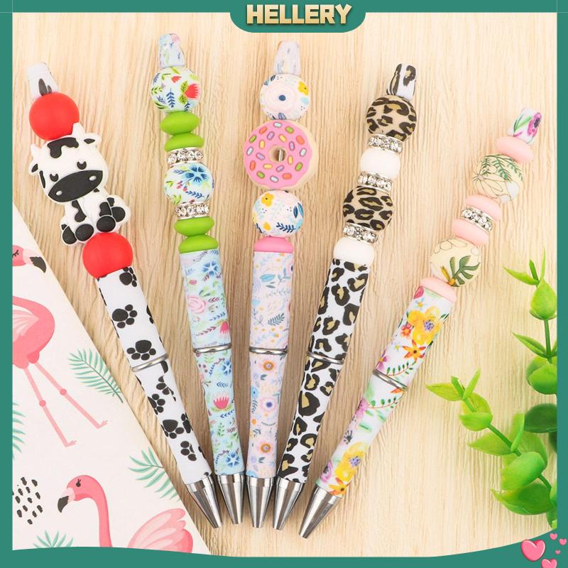 Set 10 Bút Bi Xỏ Hạt Cườm Nhiều Màu Sắc DIY