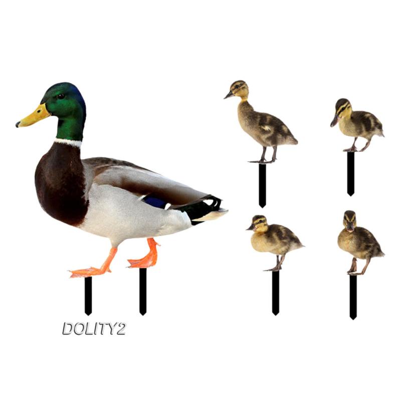 Set 2 / 5 Tượng Vịt Phẳng Điêu Khắc Trang Trí Lễ Phục Sinh