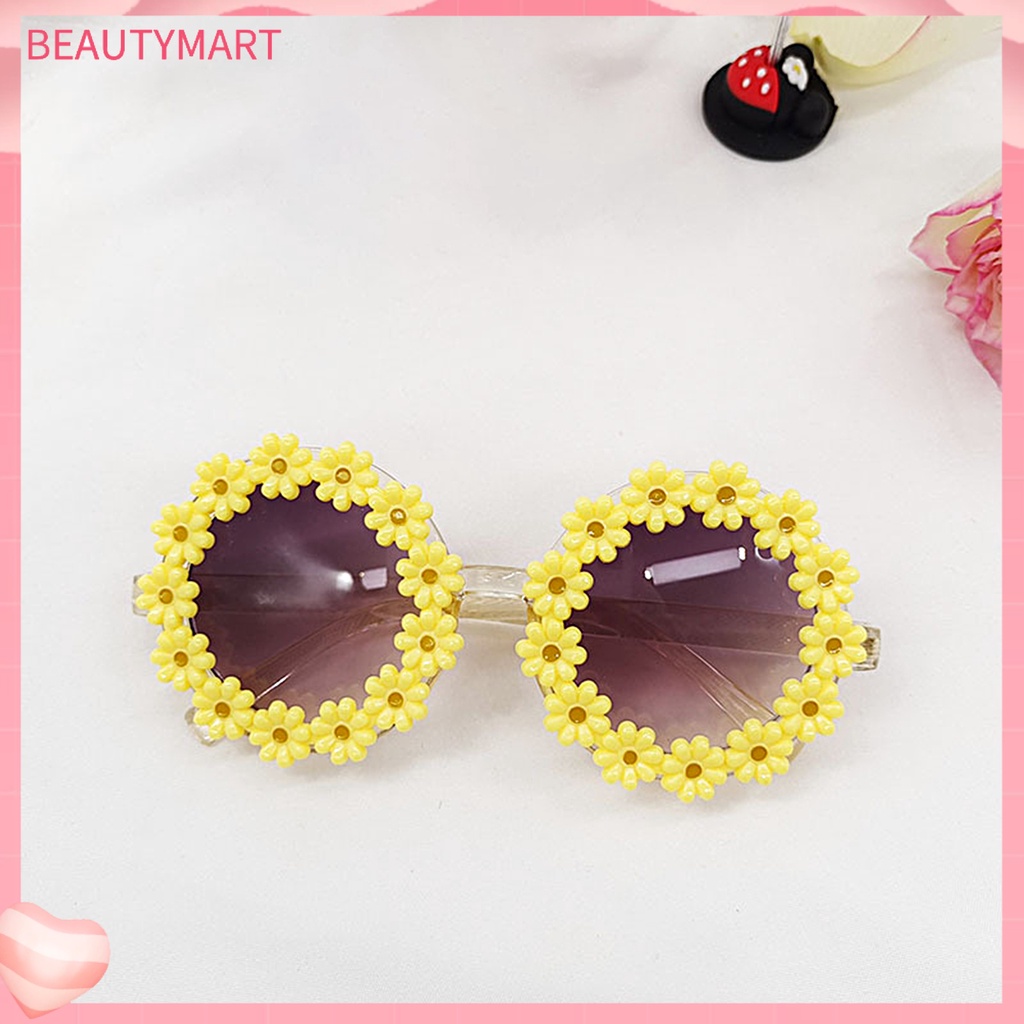 Kính Mát Tròn Chống Tia UV Hình Hoa Hướng Dương Sáng Tạo Cho Bé