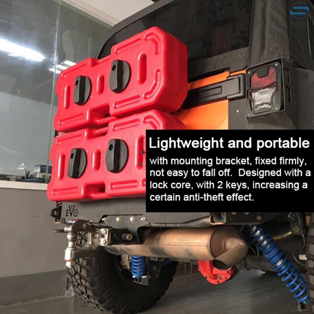 Bình Đựng Nhiên Liệu 1.3 Gallon Dung Tích 5L Chống Tĩnh Điện Có Khóa Và Chìa Khóa Cho Xe Hơi Xe Tải SUV ATV