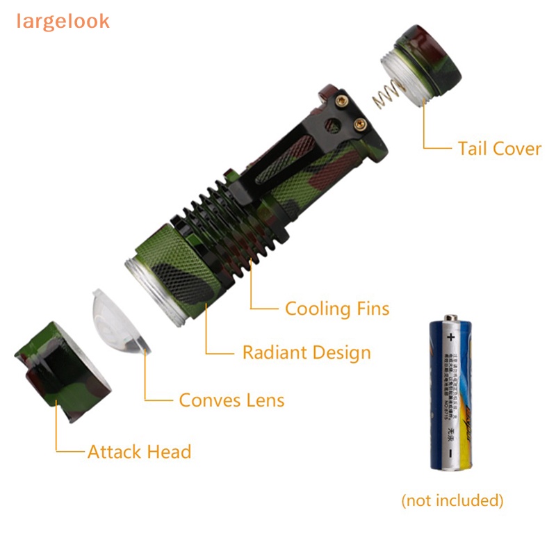 Đèn Pin Cầm Tay SK68 1000LM Họa Tiết Rằn Ri Chống Thấm Nước