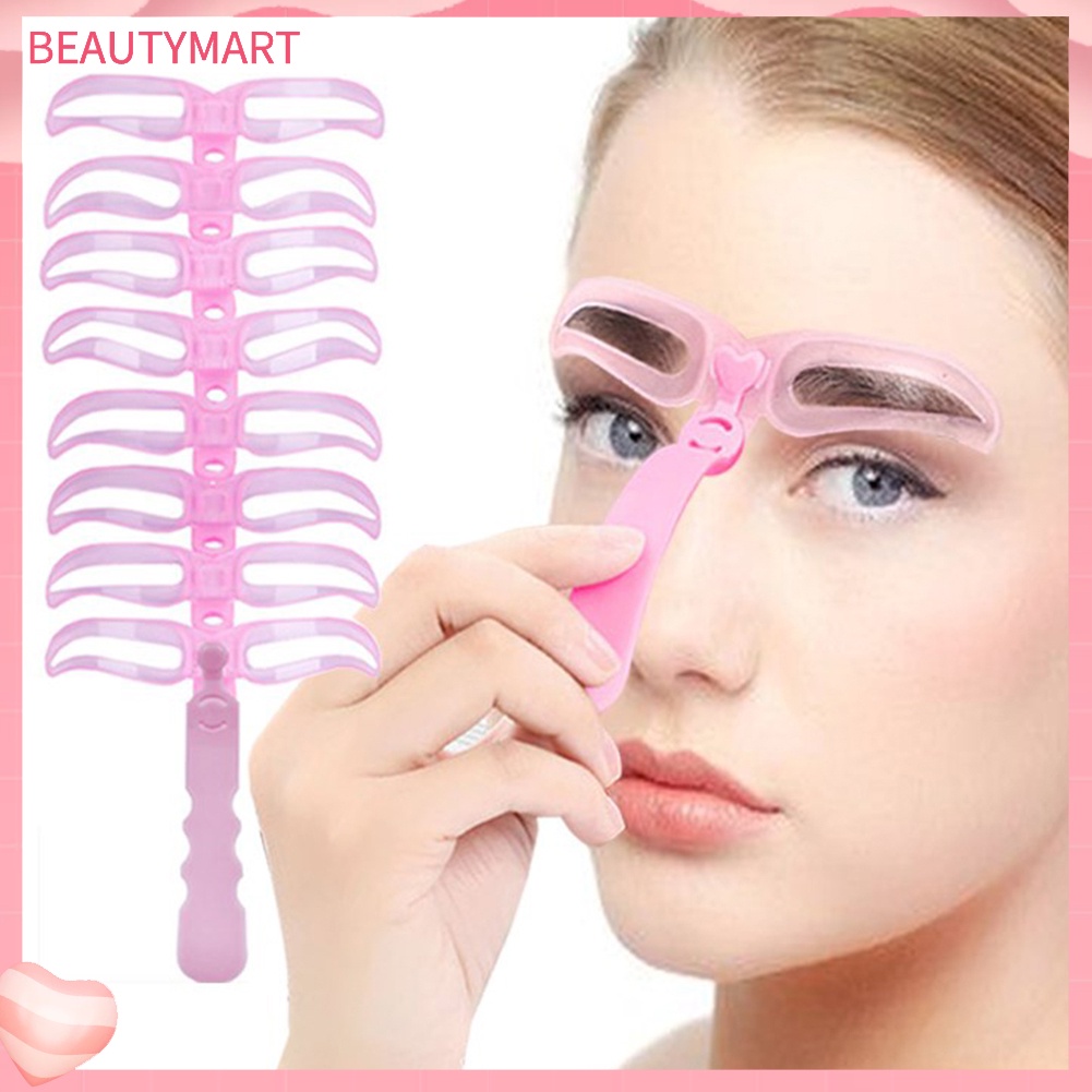 Set 8 Khuôn Thẻ Vẽ Lông Mày Chuyên Nghiệp