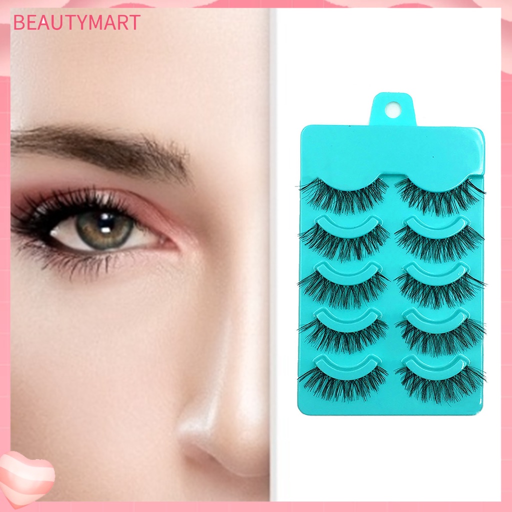 Set 5 Cặp Lông Mi Giả Dài Và Dày Tự Nhiên Trang Điểm Cho Nữ