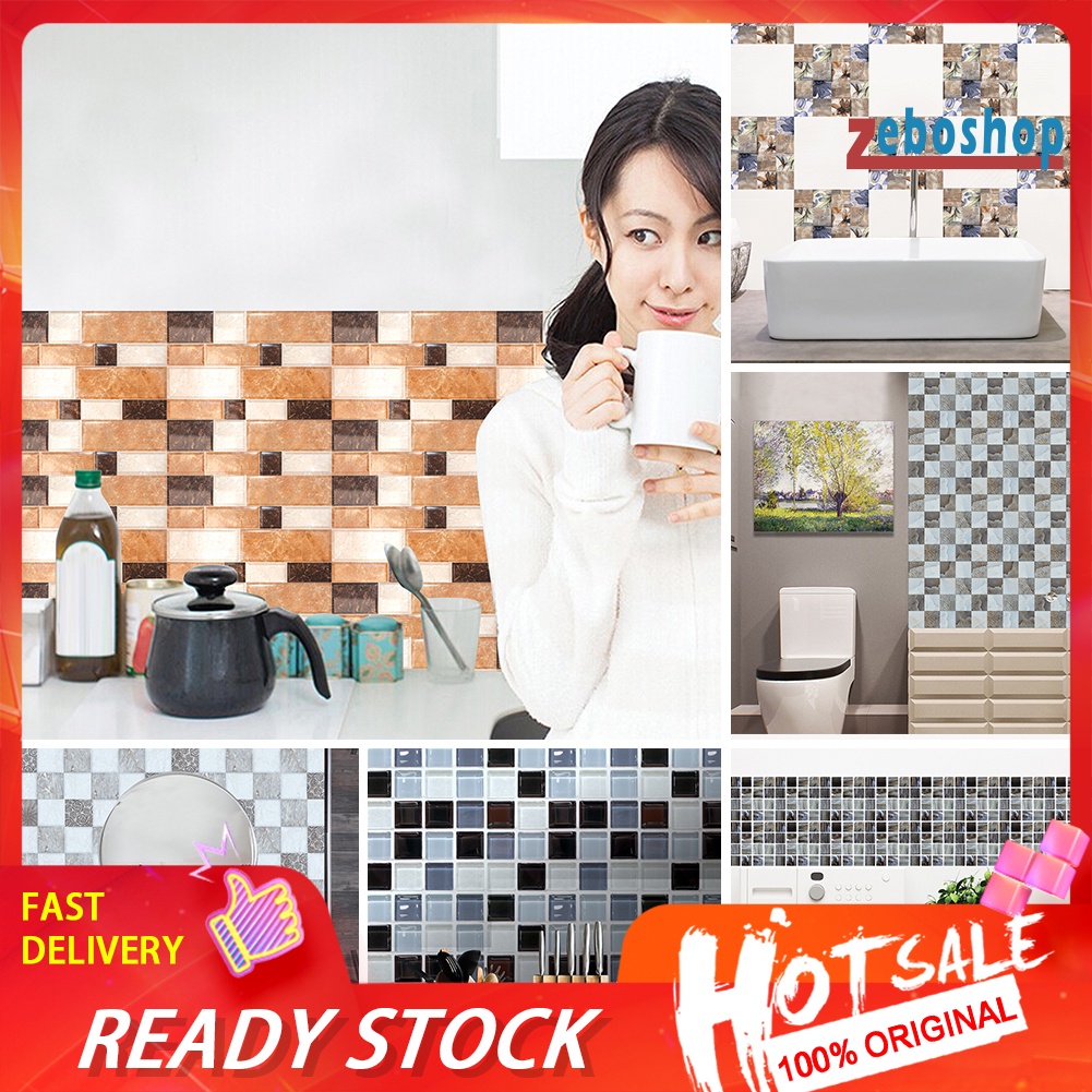 Bộ 6 Miếng Dán Sàn Nhà Chống Thấm Nước Phong Cách Châu Âu