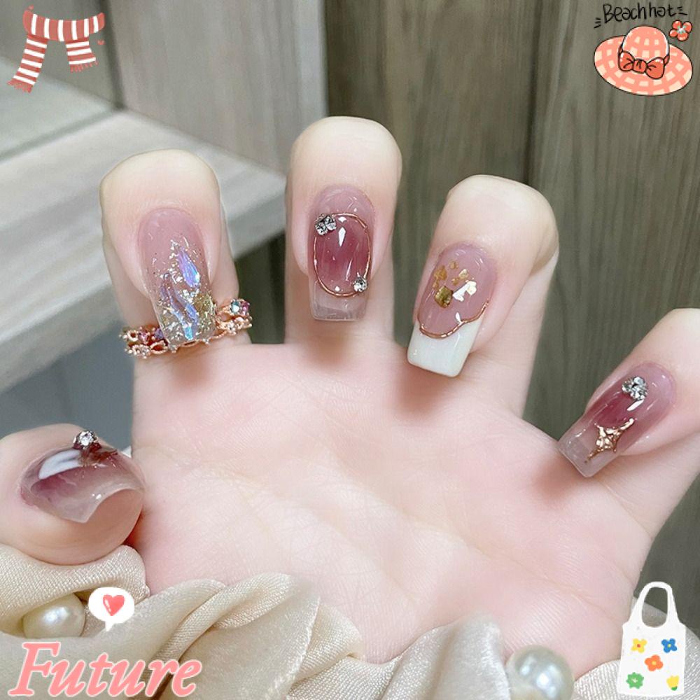 Set 24 Móng Tay Giả Phủ Toàn Diện Chuyên Dụng Cho Nữ Múa Ba Lê