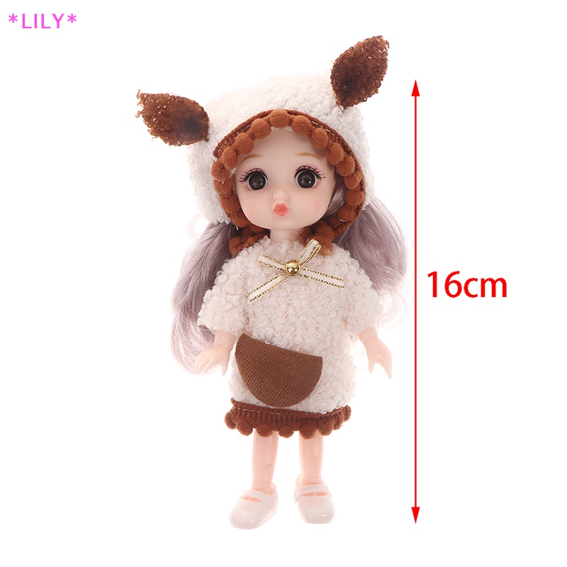Lily 16Cm Mini Di Chuyển Doanh Búp Bê Tự Làm Đồ Chơi Búp Bê Với Quần Áo Ăn Mặc Cho Cô Gái Đồ Chơi Uuu