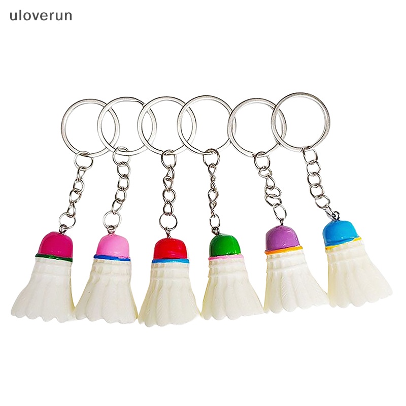 Uloverun Móc Khóa Hình Quả Cầu Lông Mini Bằng PVC Dễ Thương