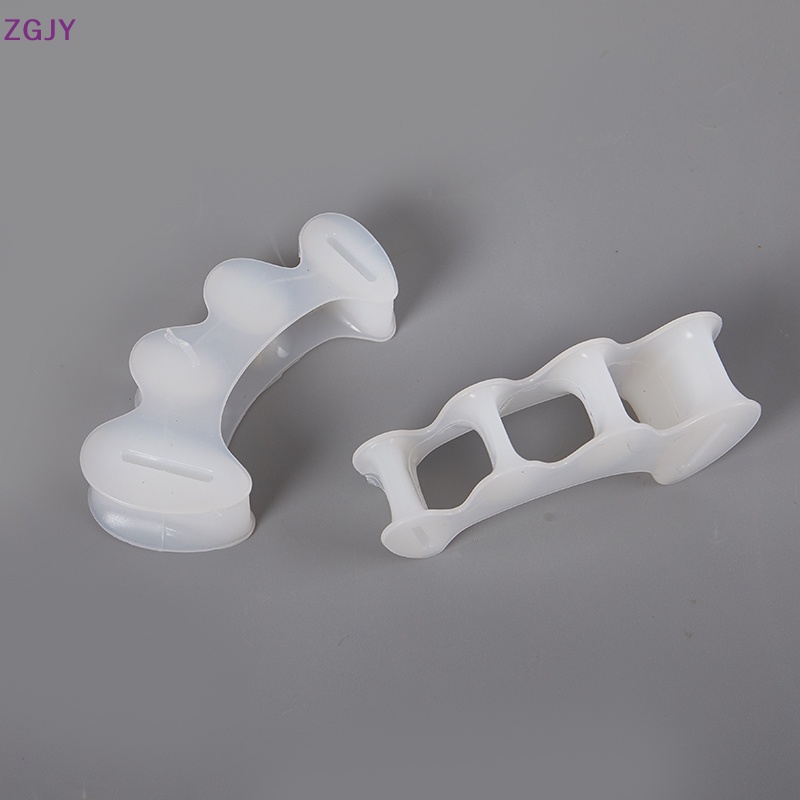 1 Cặp Đệm Silicon Cứng Tách Ngón Chân 3 Lỗ Chỉnh Hình Chỉnh Hình Ngón Chân Cái Mới