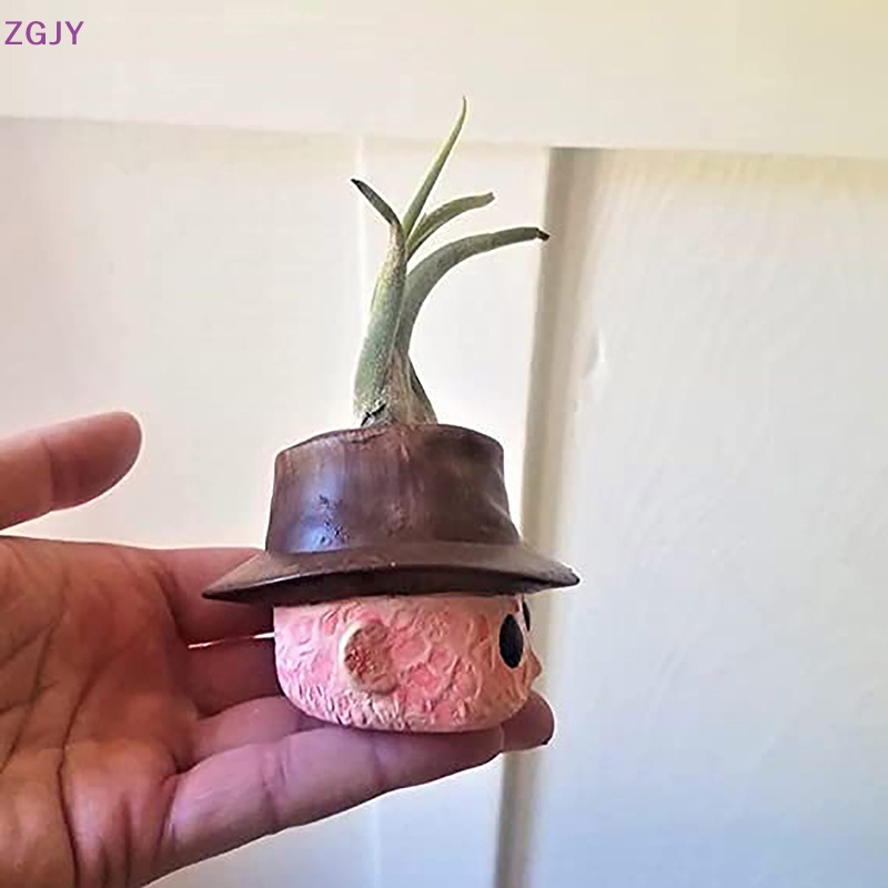 Chậu Hoa Mini Hình Đầu Lâu Kinh Dị Vui Nhộn Cho Dịp Halloween Mới