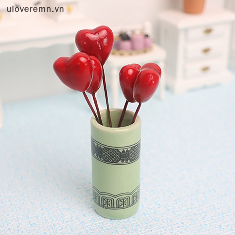 5 Bong Bóng Trái Tim Trang Trí Nhà Búp Bê Tỉ Lệ 1: 12