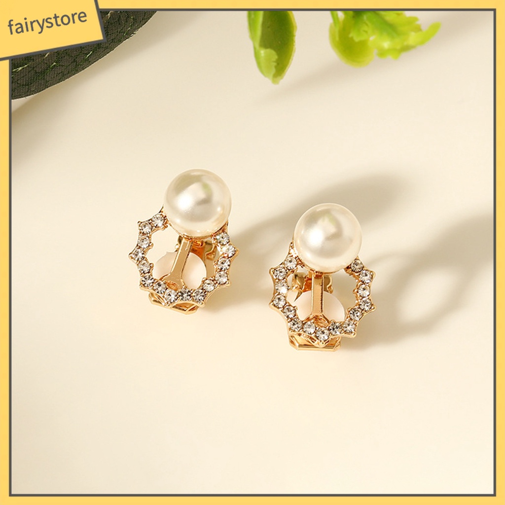 1 Đôi Bông Tai Hình Nơ Tua Rua Đính Đá Thời Trang