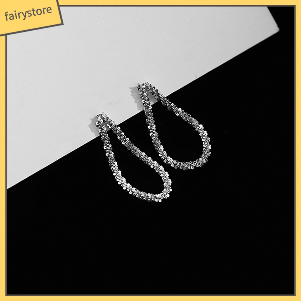 1 Đôi Bông Tai Tua Rua Hình Giọt Nước Đính Đá Thời Trang Dành Cho Nữ