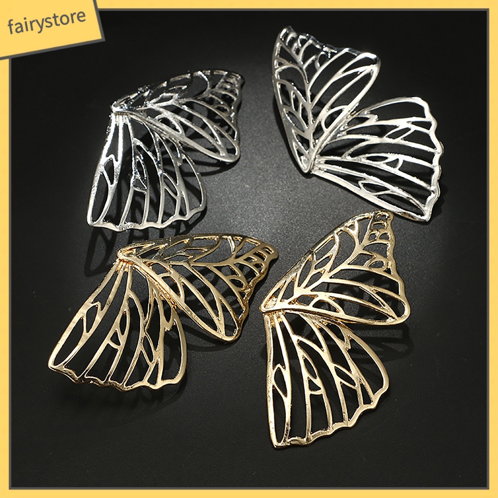 Bông Tai Hình Bướm Bằng Kim Loại Màu Trơn Thời Trang Dự Tiệc Cho Nữ