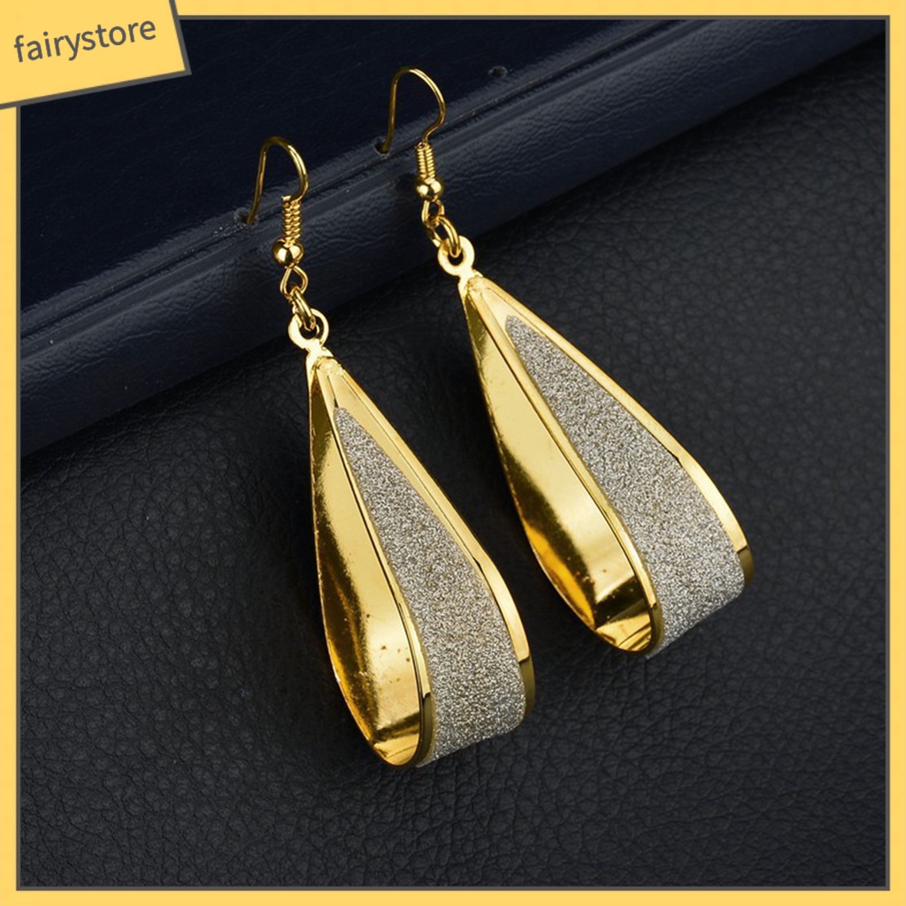 Bông Tai Hình Giọt Nước Bằng Hợp Kim Thiết Kế Đục Lỗ Đơn Giản Thời Trang Dự Tiệc Cưới