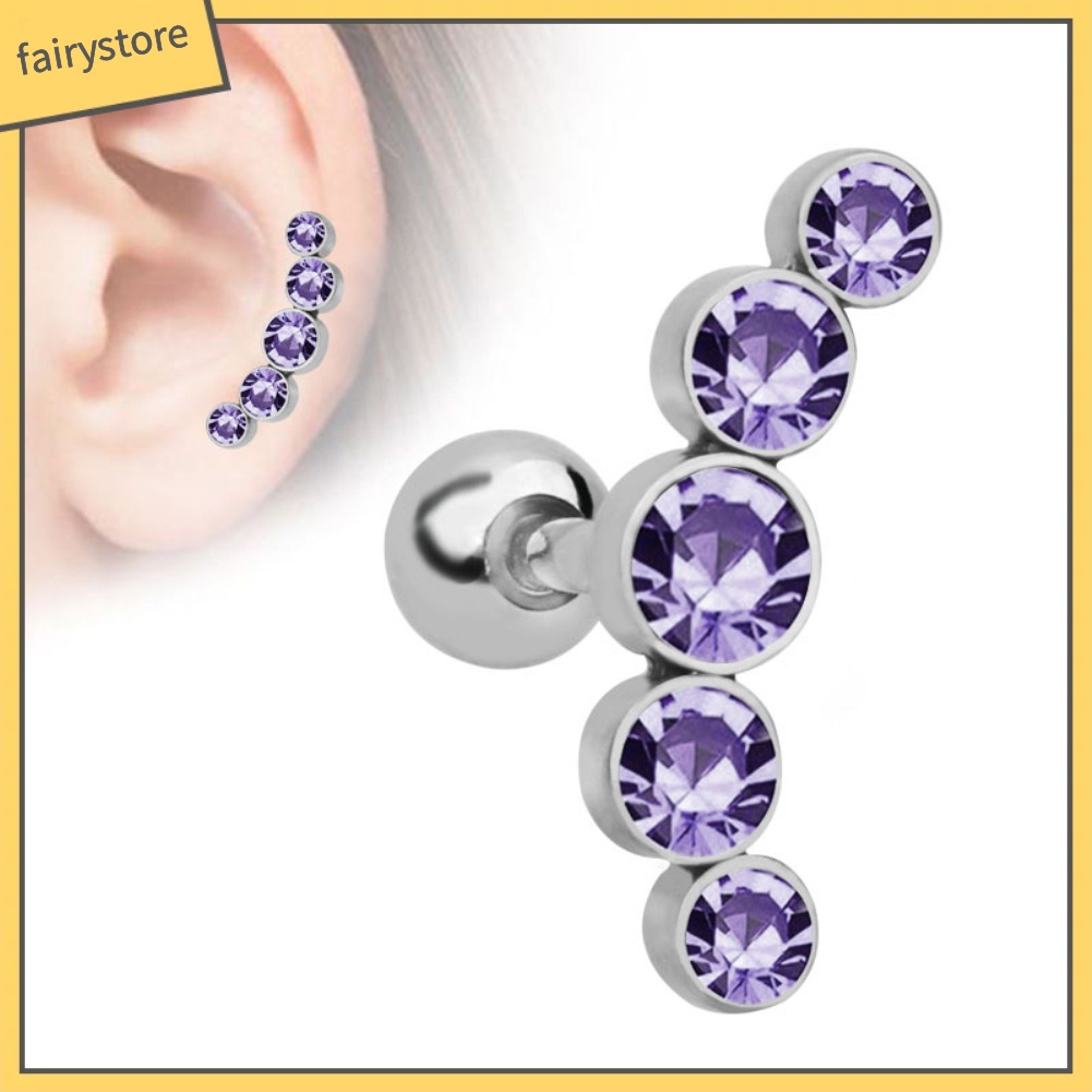 1 Khuyên Xỏ Vành Tai Đính Đá Thời Trang Nữ