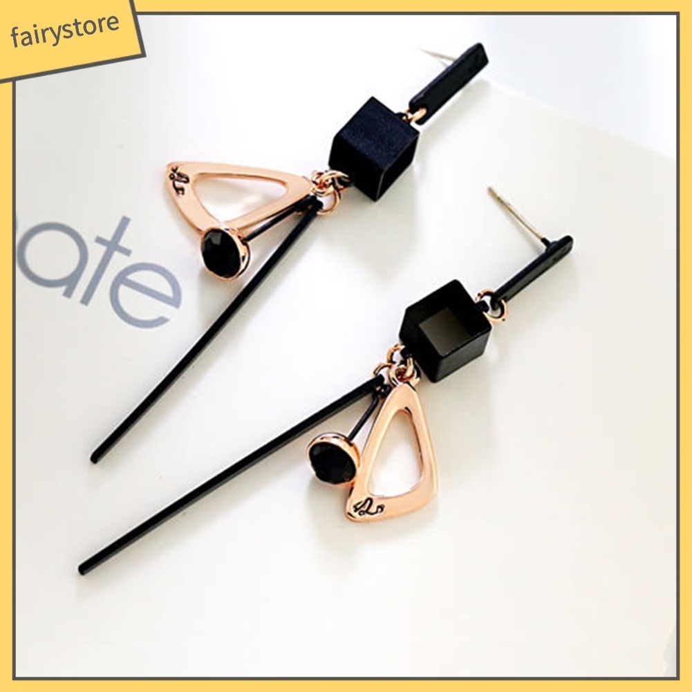 Đôi Bông Tai Dáng Dài Họa Tiết Hình Học Thời Trang Cho Nữ