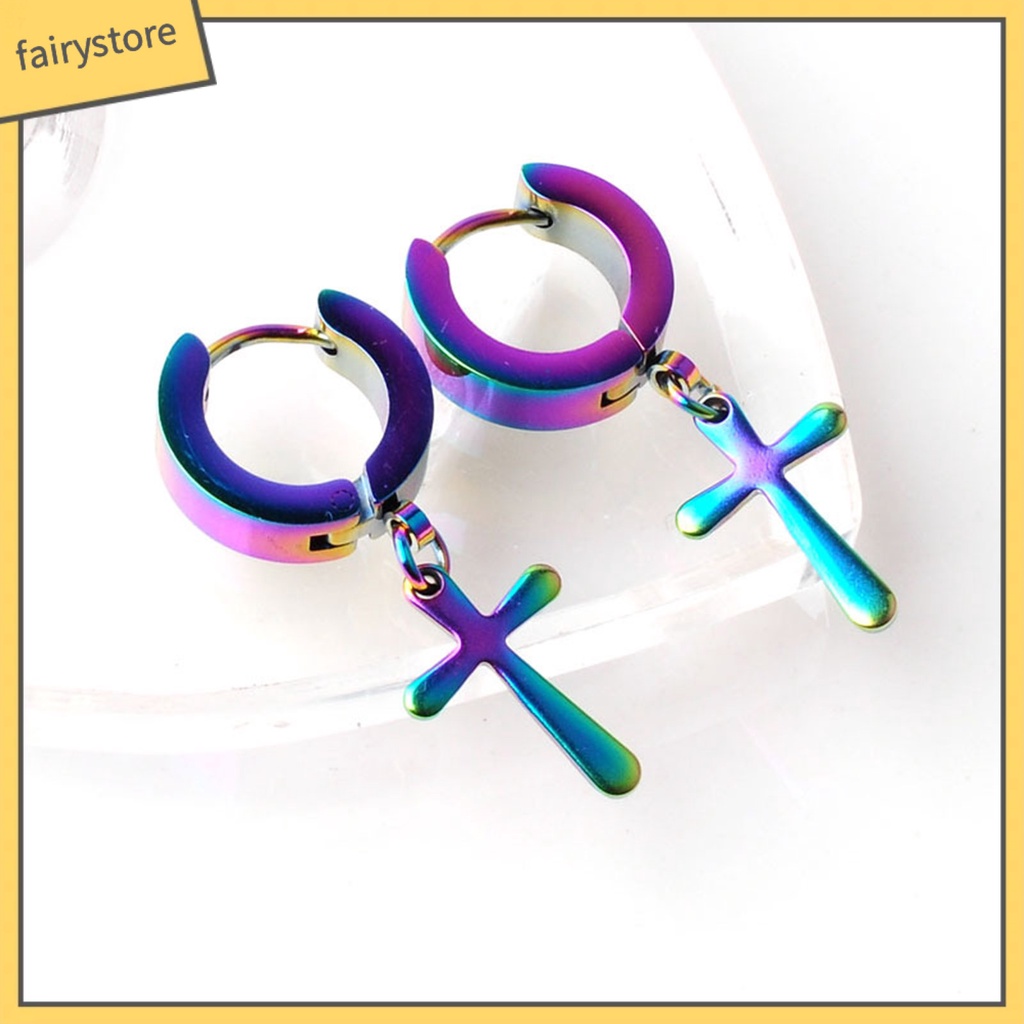 1 Khuyên Tai Vòng Lủng Lẳng Bằng Thép Không Gỉ Đơn Giản Sáng Phong Cách Hàn Quốc Cho Nam Và Nữ Mặc Hàng Ngày