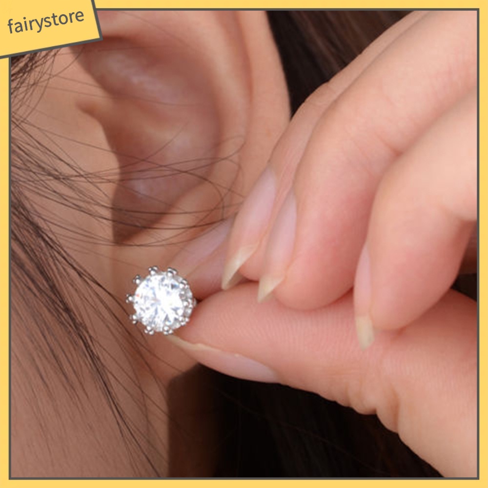 Đôi Khuyên Tai HìNh Vương MiệN ĐíNh Kim Cương Giả ThờI Trang Cho Nữ