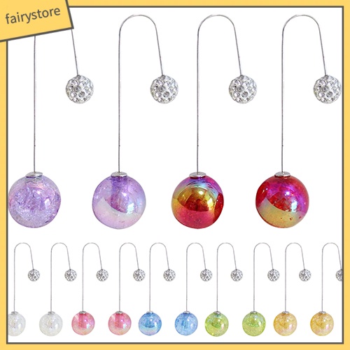 Bông Tai 2 Đầu Đính Ngọc Trai Giả Dáng Dài Thiết Kế Hình Chữ U Thời Trang Cho Nữ