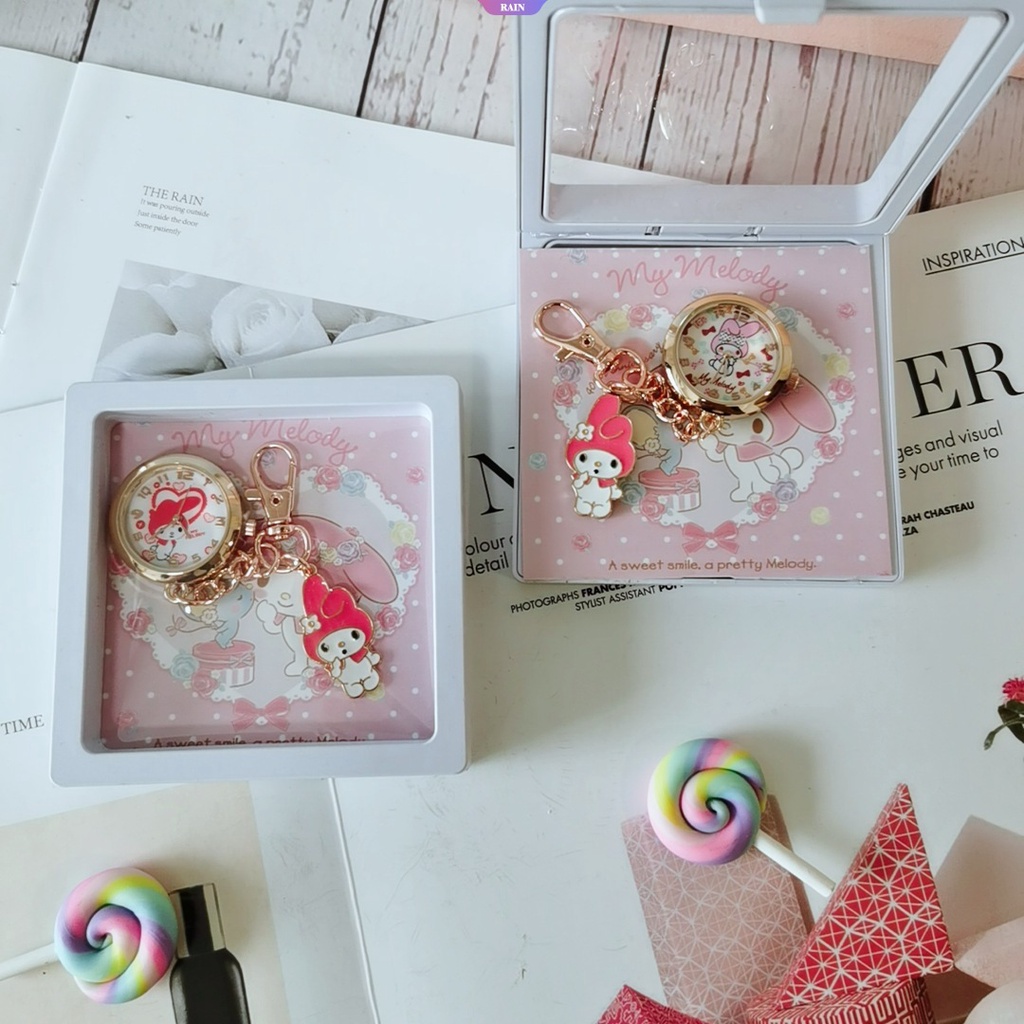 Đồng Hồ Thạch Anh Bỏ Túi Dạng Móc Khóa Mặt Tròn Bằng Hợp Kim Tinh Tế In Hoạt Hình Sanrio My Melody Năm 2023 Làm Quà Tặng Sinh Nhật Cho Cặp Đôi [