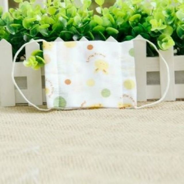 Khẩu Trang Vải Xô Họa Tiết Dễ Thương Bảo Vệ An Toàn Cho Bé embe.s