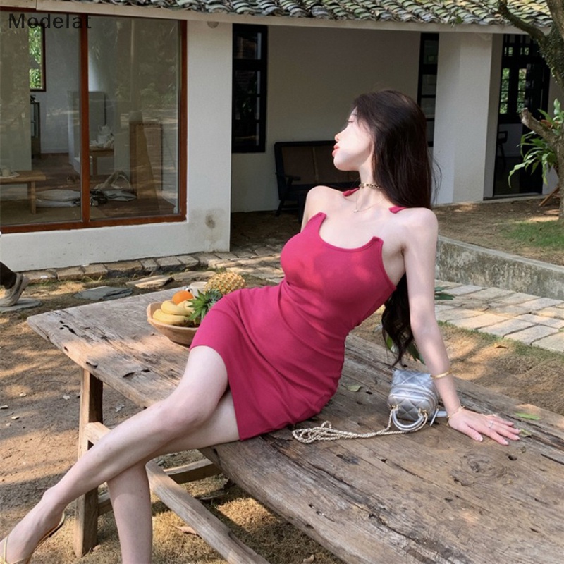 Mfc Đầm Hai Dây Dáng Ôm Thời Trang Mùa Hè Cho Nữ