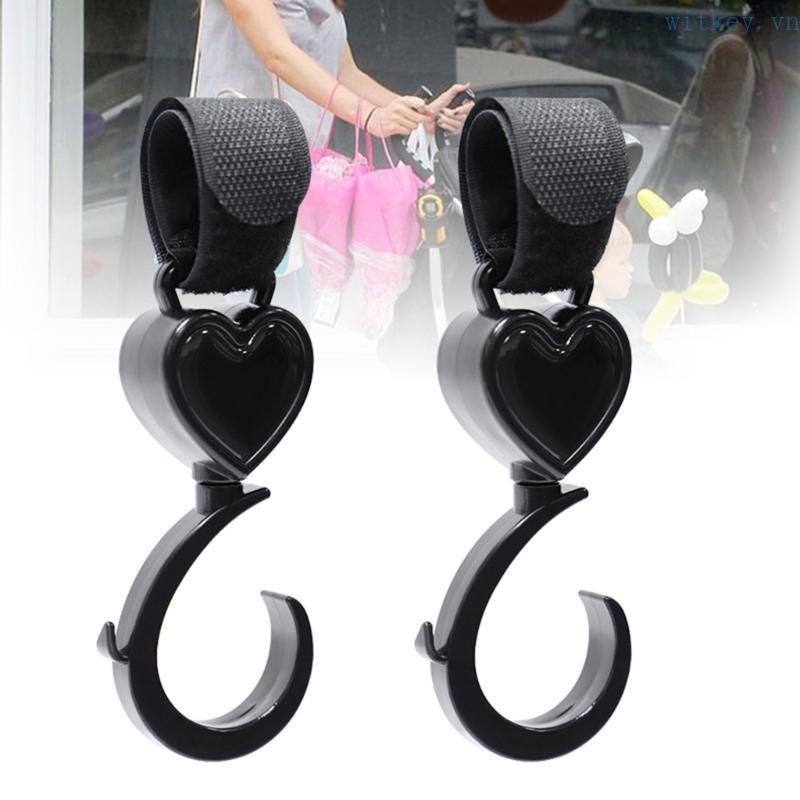 Bộ 2 Móc Treo Đồ Gắn Xe Đẩy Em Bé / Xe Đạp Siêu Bền Chống Trượt Tiện Dụng