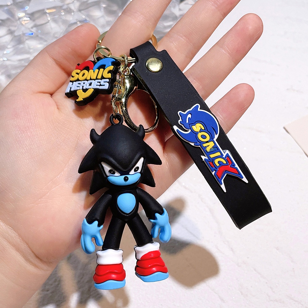 Hoạt Hình Anime Sonic Nhân Vật Hành Động Móc Khóa Móc Chìa Khóa Vòng Chìa Khóa Kawaii Silicone Túi Xách Xe Mặt Dây Đồ Chơi