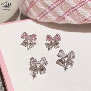Đôi Bông Tai Hình Chiếc Nơ Đính Đá Thời Trang Cho Nữ