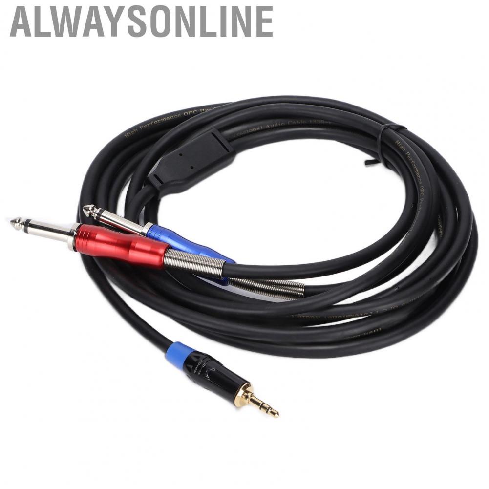 Alwaysonline 3.5mm Adapter Plug And Play  Quality To 6.35mm OFC Copper