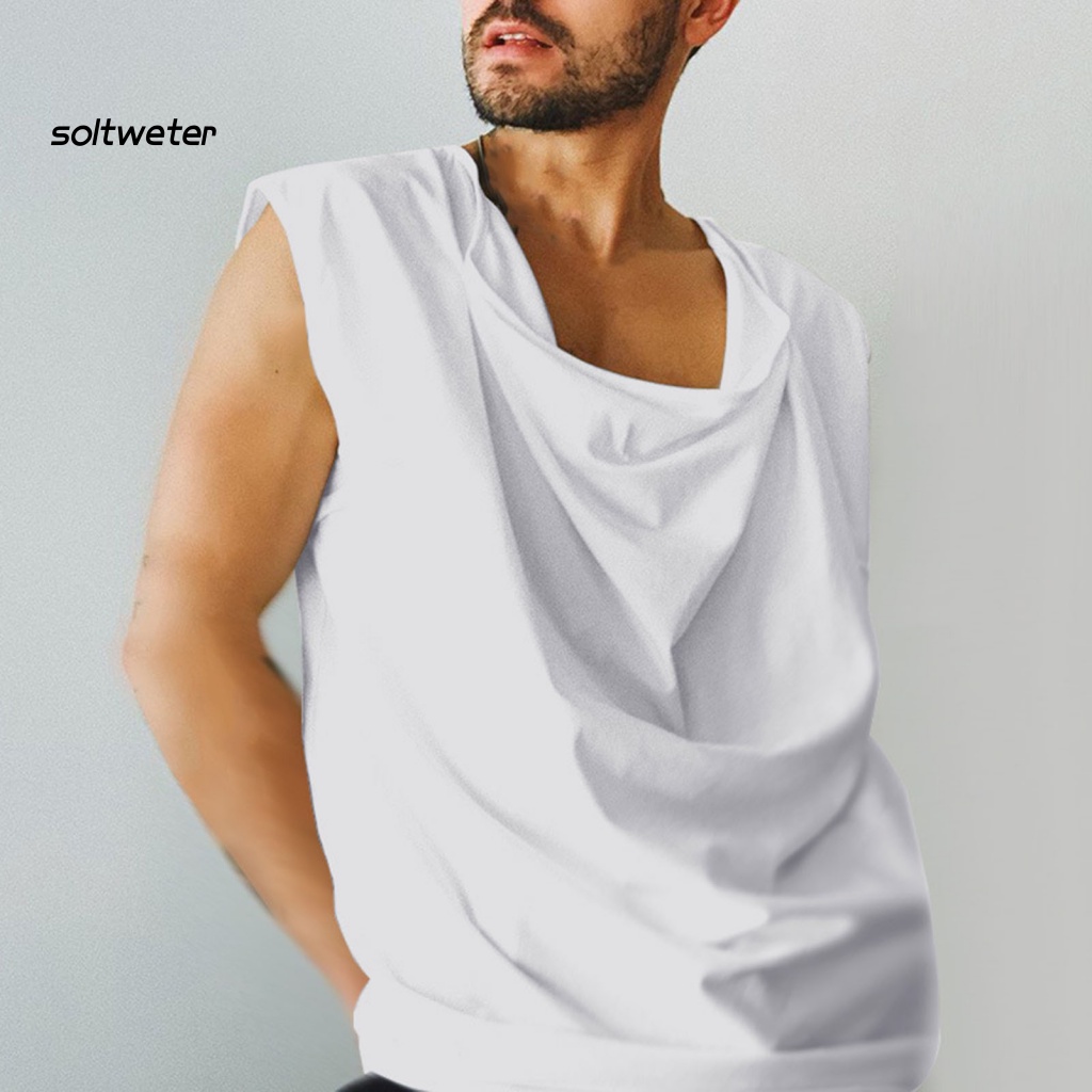 Áo Tank Top Sát Nách Cổ Chữ V Sâu Màu Trơn In Họa Tiết Sáng Tạo Thời Trang Mùa Hè Cho Nam