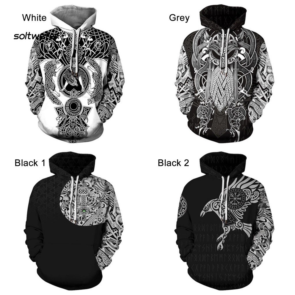 Áo Hoodie Dây Rút In Họa Tiết Thổ Cẩm Thời Trang Thu Đông Cho Cặp Đôi