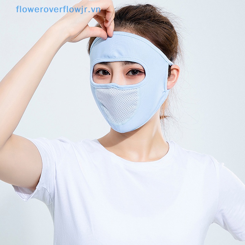 Khẩu Trang Chống Tia UV Bằng Lụa Mát Dùng Khi Chạy Xe Đạp / Xe Máy