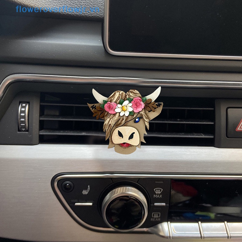 1 Kẹp Khuếch Tán Không Khí Trên Xe Hơi Hình Bò Sữa Dễ Thương