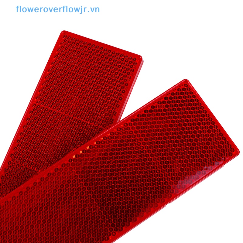 Bộ 2 Miếng Dán Phản Quang Hình Chữ Nhật Bằng Nhựa Cho Xe Hơi