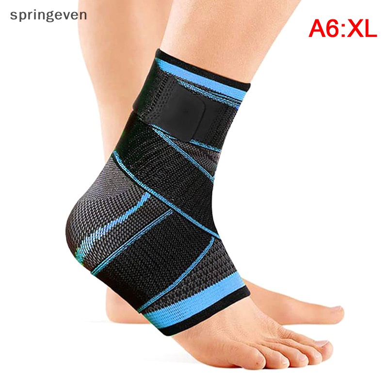 1 Đai Quấn Bảo Vệ Mắt Cá Chân Bằng Nylon Dệt Kim Thoáng Khí Chống Bong Gân Có Thể Điều Chỉnh Được