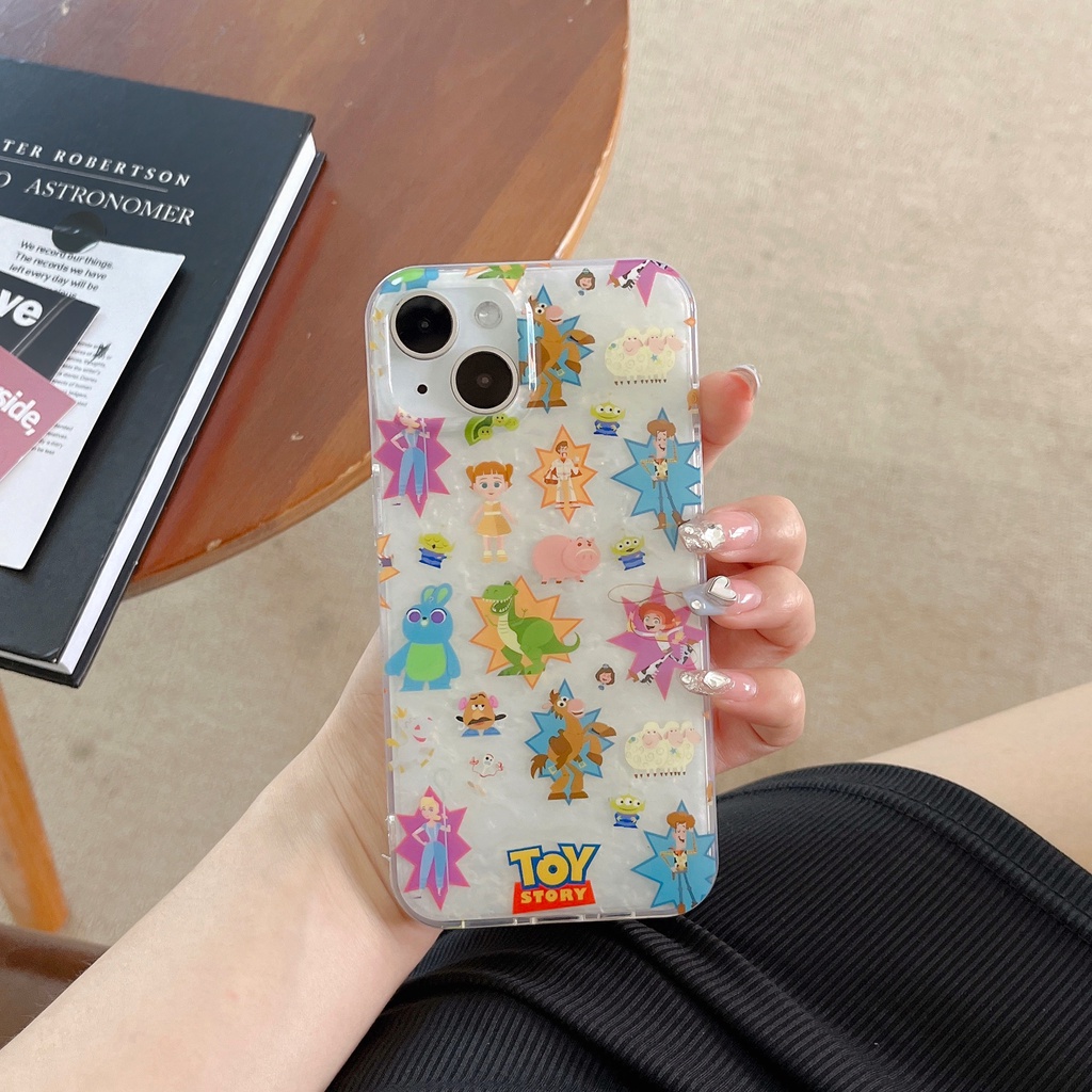 Ốp Điện Thoại TPU Mềm Trong Suốt Hai Mặt Họa Tiết Hoạt Hình Toy Story Cho iPhone 11 13 12 14 Pro Max