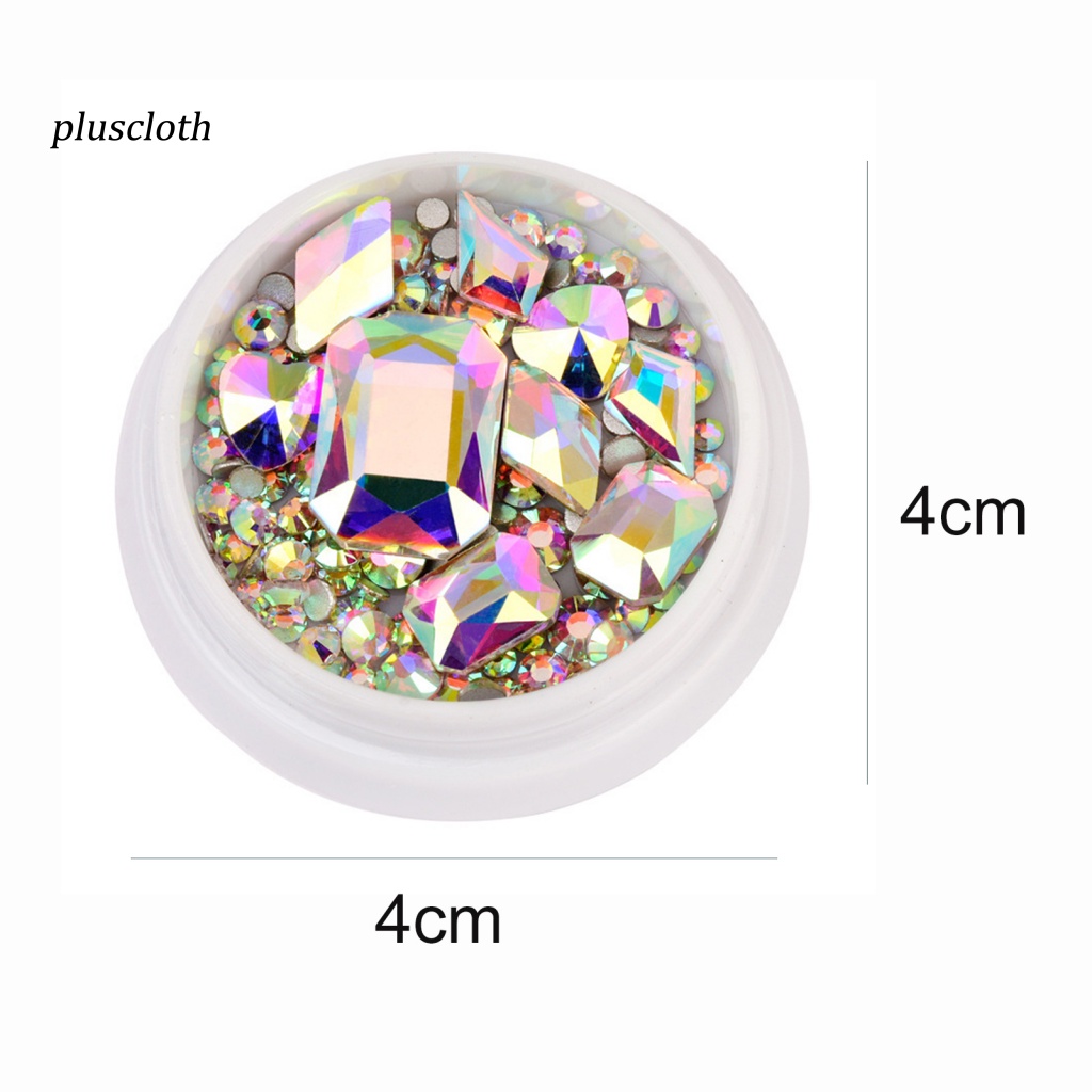 1 Hộp Hạt Đá 3D Lấp Lánh Trang Trí Móng Tay Thời Trang