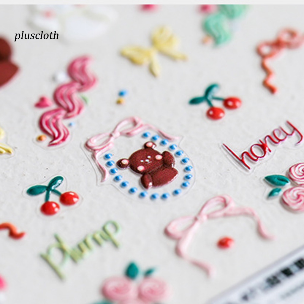 &lt; Pluscloth &gt; Hình Dán Móng Tay Mini Hoạt Hình Quyến Rũ Cho Nữ