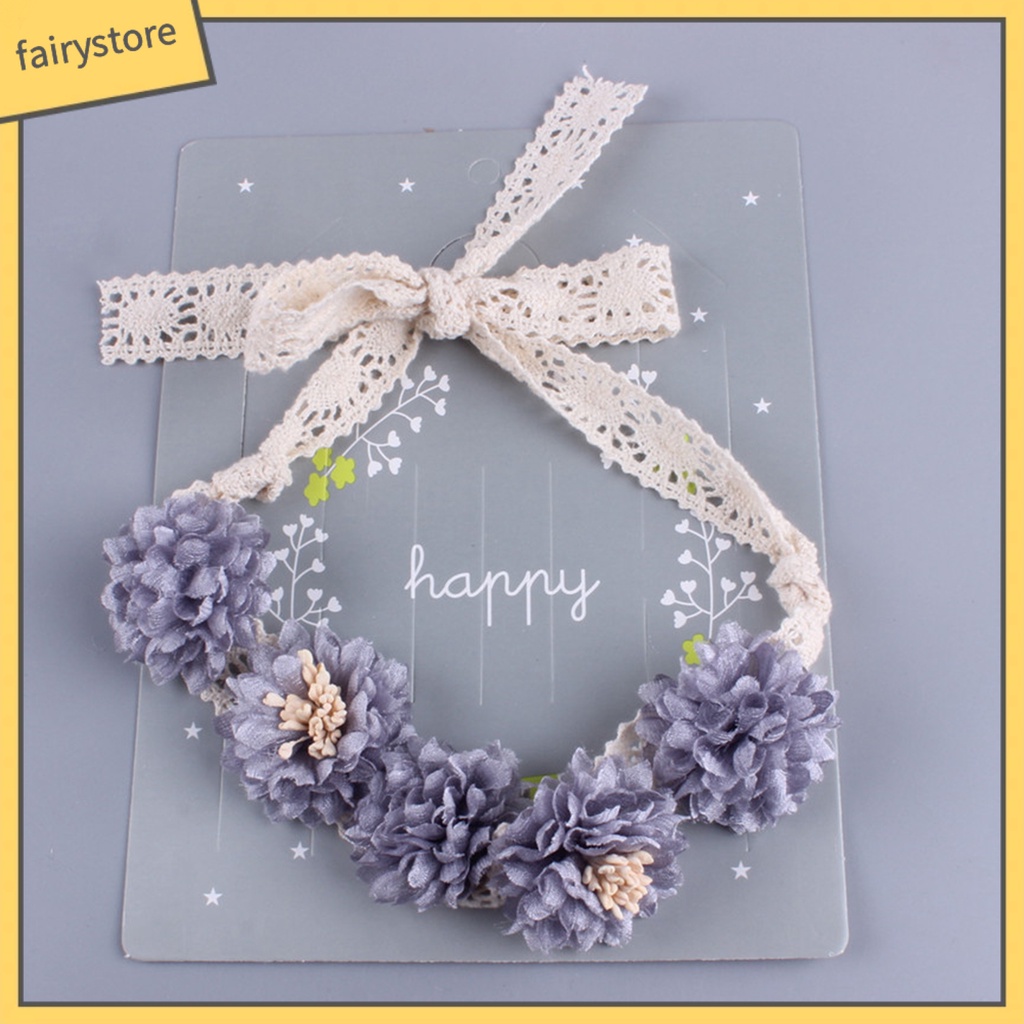 Băng Đô Hoa Cài Tóc Có Thể Điều Chỉnh Trang Trí Đám Cưới Cho Bé Gái