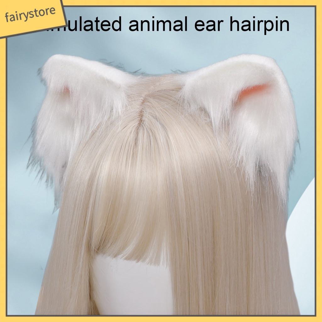 1 Cặp Kẹp Tóc Tai Mèo Bông Phong Cách Nhật Bản Dễ Thương