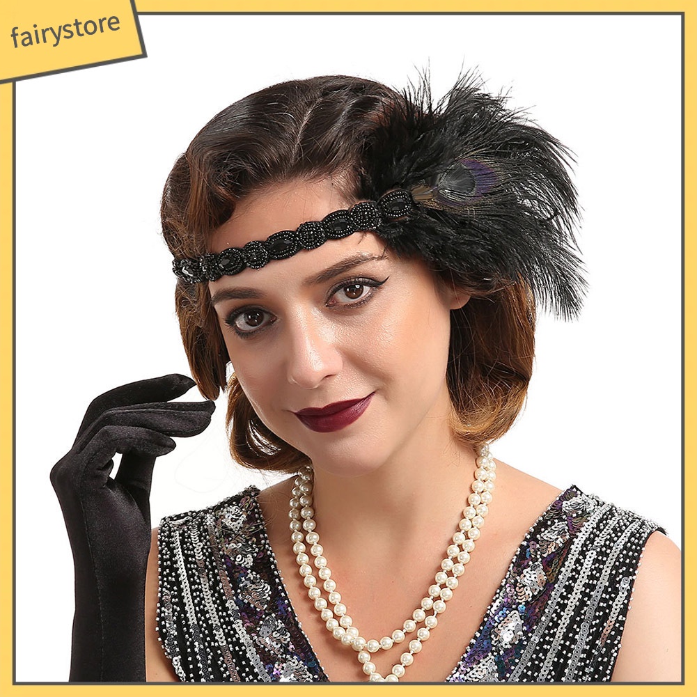 Băng Đô Cài Tóc Hình Chim Công Đính Đá Nhân Tạo Thời Trang