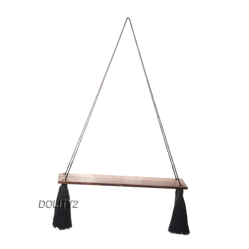 [Dolity2] Kệ Gỗ Dệt Treo Tường Trang Trí Phòng Ngủ Phong Cách Boho