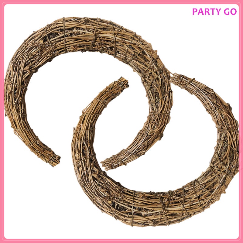 Set 2 Vòng Hoa Mây Đan Treo Trang Trí Cửa Trước Nhà Nông Trại Mùa Hè