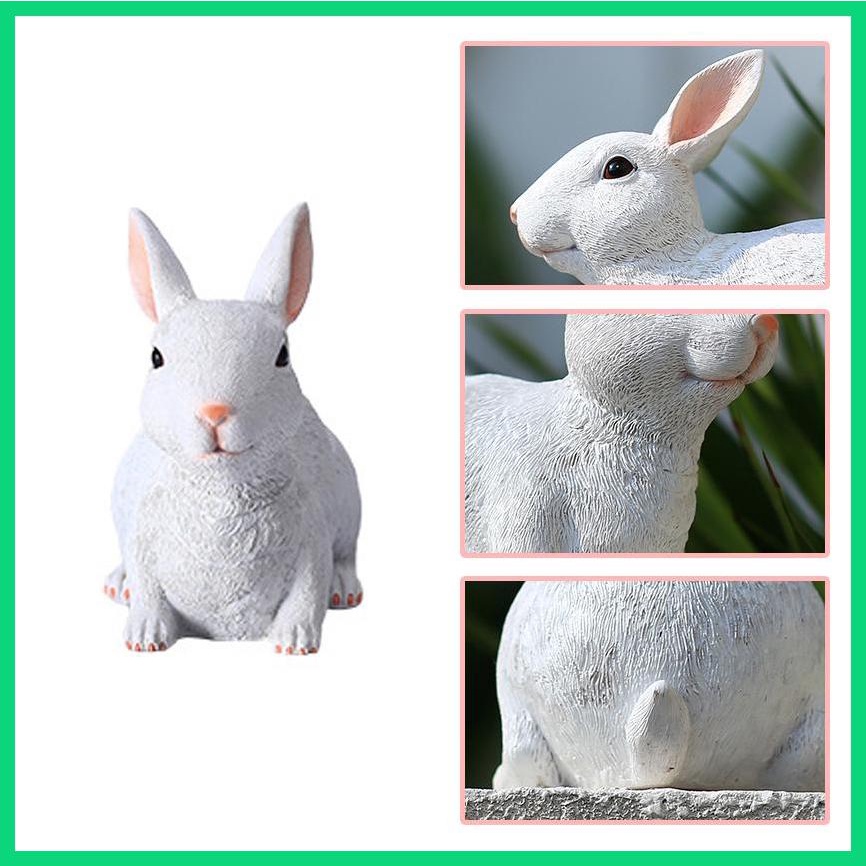 Tượng Hình Thỏ Bunny Dễ Thương Dùng Trang Trí Vườn